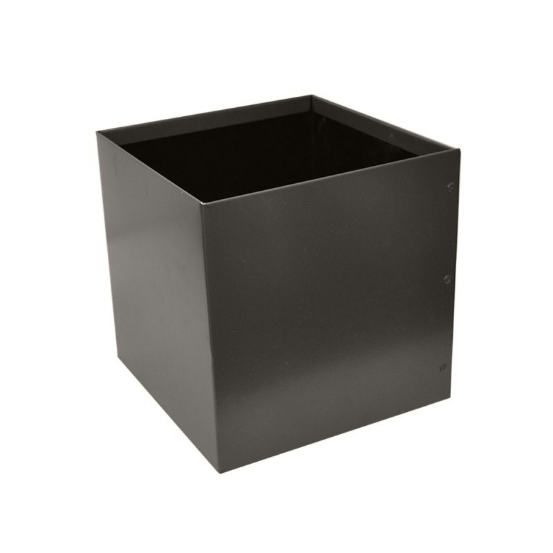 Boîte à eau Aluminium noir 9005 200 X 200 sortie rectangulaire 60 X 80 